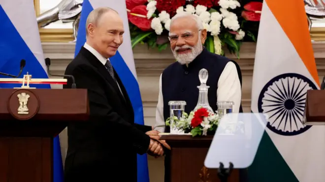 پوتین و مودی