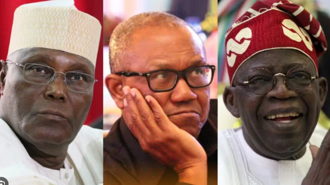 Atiku, Obi àti Tinubu 