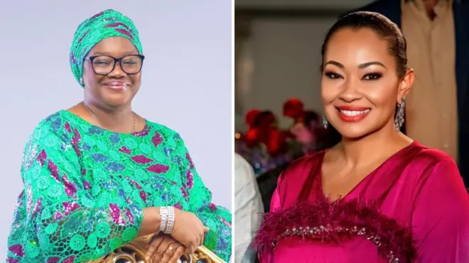 Senate president wife Unoma Akpabio and senator Natasha Akpoti-Uduaghan