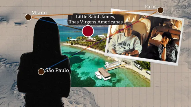 Arte mostra trajetos de mulher brasileira para encontrar Jeffrey Epstein