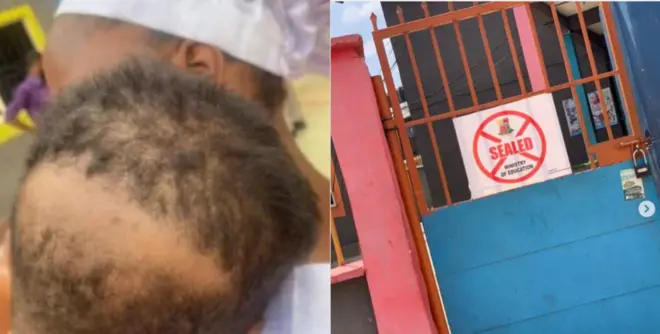 Aworan ori ọmọ ati ile ẹkọ