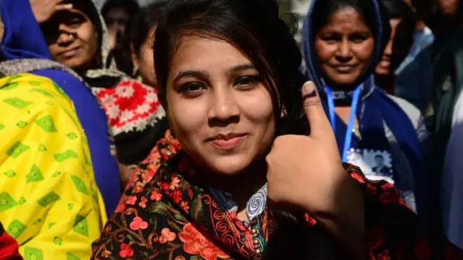 একজন ভোটার। 