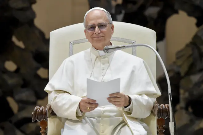 Papa Leão 14 durante audiência no Vaticano em 14 de maio de 2025