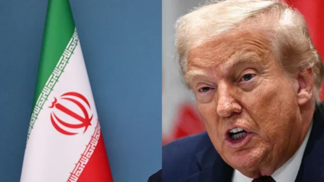 ईरान का झंडा और डोनाल्ड ट्रंप