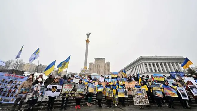 Kiev'de savaş esirleri için eylem