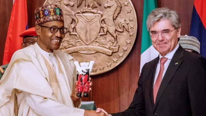 President Muhammadu Buhari meet with Joe Kaeser