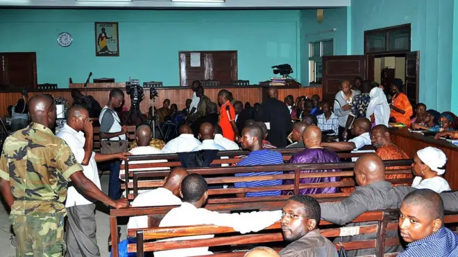 Une salle d'audience d'un tribunal de Conakry