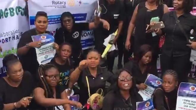 Women for Port Harcourt dey protest di hotel killings
