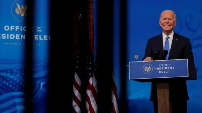 拜登得到这一确认消息后发表了演讲。