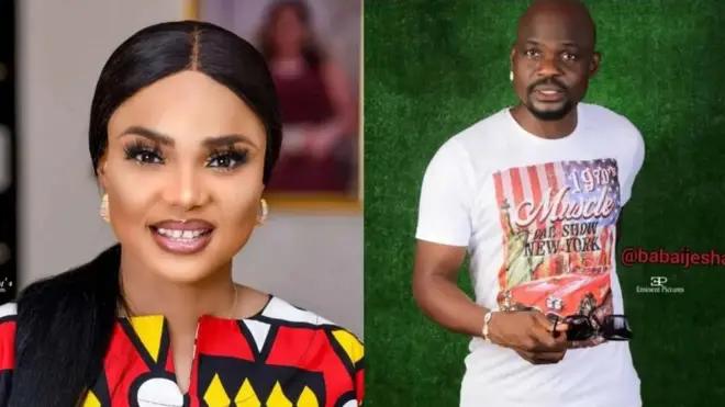 Aworan Iyabo Ojo pẹlu Baba Ijesha