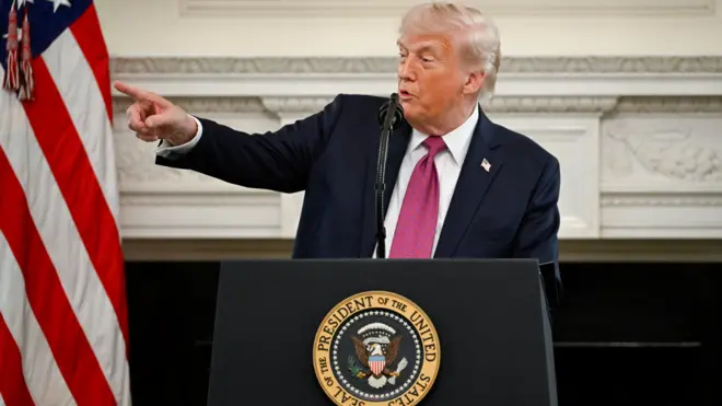 ABD Başkanı Donald Trump, Beyaz Saray'da açıklama yapıyor 