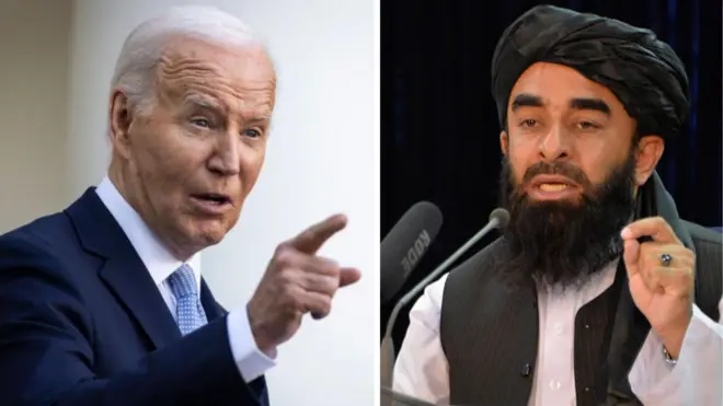 بایډن او ذبیح الله مجاهد