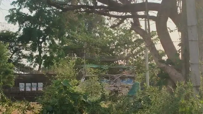 တော်လှန်ရေးပူး‌ပေါင်းအဖွဲ့တွေ ဝင်တိုက်တဲ့ နတ်မောက်မြို့ တောင်ဘက်ပိုင်းက စစ်တပ်စခန်း