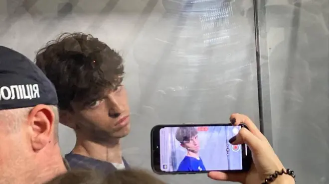 В'ячеслав Зінченко у суді, підозрюваний у вбивстві Фаріон