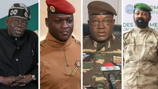 Nigeria president Tinubu and military juntas of Alliance of Sahel States