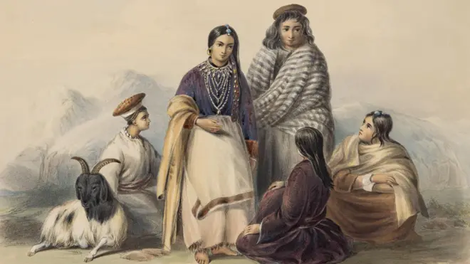 पुरुषों और महिलाओं का एक समूह, 1844 