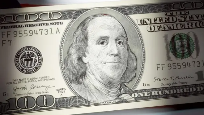 일명 '수퍼노트'로 불리는 초정밀 100달러 위조지폐 이미지