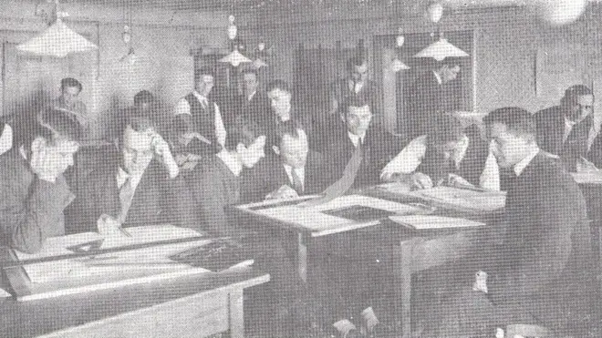 Студенти Української господарської академії в чехословацькомі місті Подєбради, 1924 чи 1925 рік