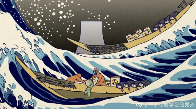 這張改編的諷刺插圖由中國網友創作。