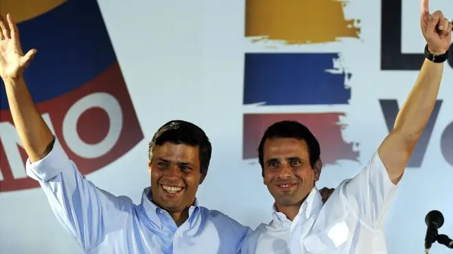 Leopoldo López y Henrique Capriles compitieron por las primarias de 2012 y Capriles fue finalmente el candidato presidencial.
