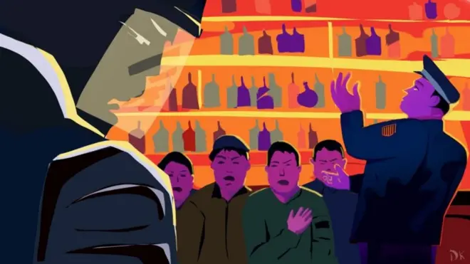 Polis və mahnı oxumağa məcbur edilənlər 