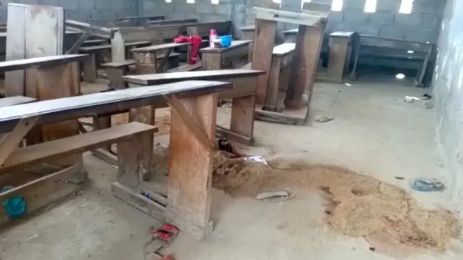 Some children were injured when they jumped from second floor in an attempt to escape