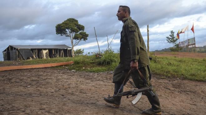 Un guerrillero de las FARC