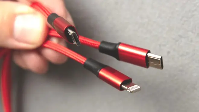 Lightning and USB-C cables