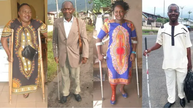 Pipo wit disability for Nort West Cameroon