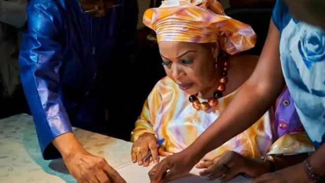 Mme Djénébou Ndiaye Kanté, la seule femme candidate à la présidentielle du Mali.