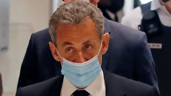 Nicolas Sarkozy in court in Paris, 1 March 2021