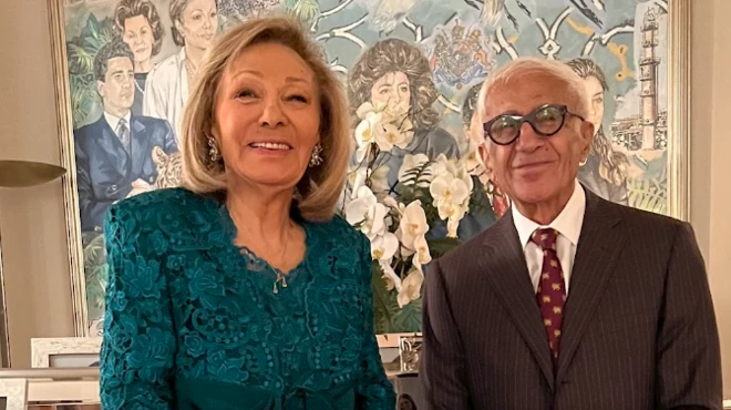 کامبیز آتابای و شهبانو فرح پهلوی