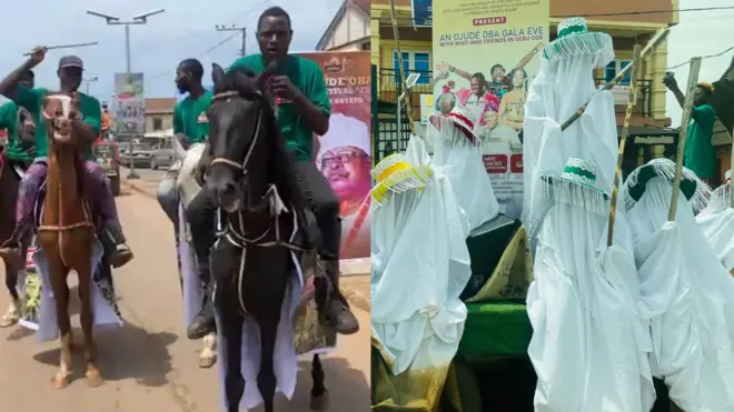 Aworan awọn eeyan to gun ẹṣin