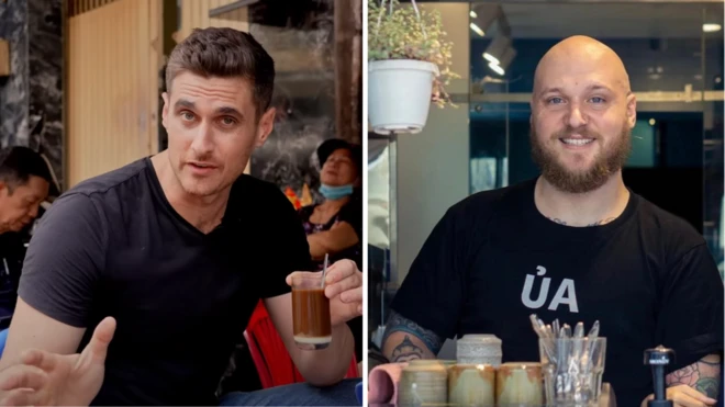 Dustin Cheverier (trái) và Tyler Maurice Kooy là hai người Mỹ đang sống ở Việt Nam