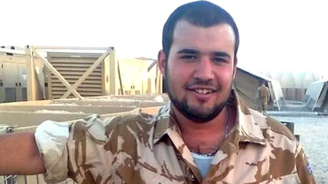 Mujeeb Ashraf, a former interpreter for UK forces, in currently stuck in Dubai