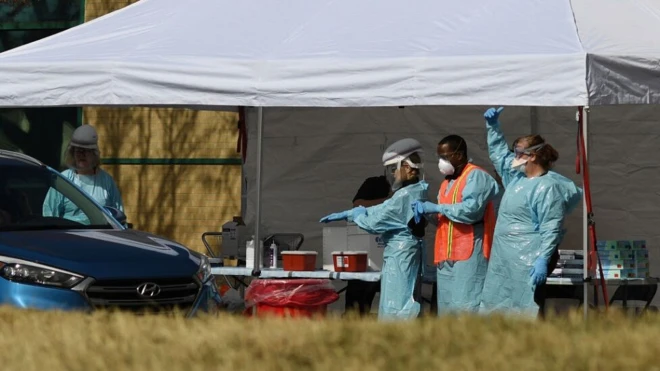 미국 콜로라도의 한 검사 센터