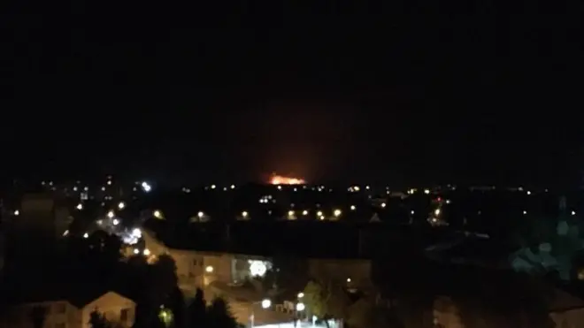 Пожежа на складі із боєприпасами