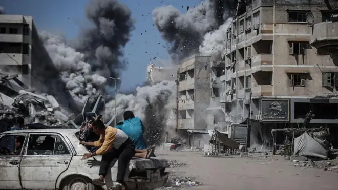 انفجار بمب در غزه