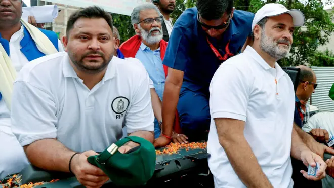 तेजस्वी यादव और राहुल गांधी