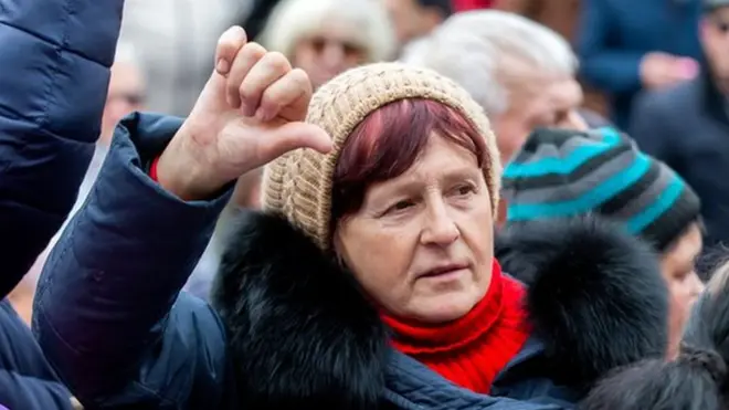 Protesters in Chisinau