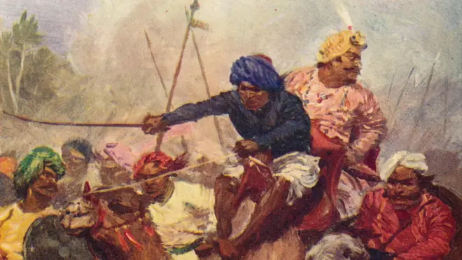 प्लासी की जंग से जुड़ी सिराजुद्दौला की एक पेंटिंग. यह पेंटिंग फ्रांसिस हेयमन बनाई गई थी. 