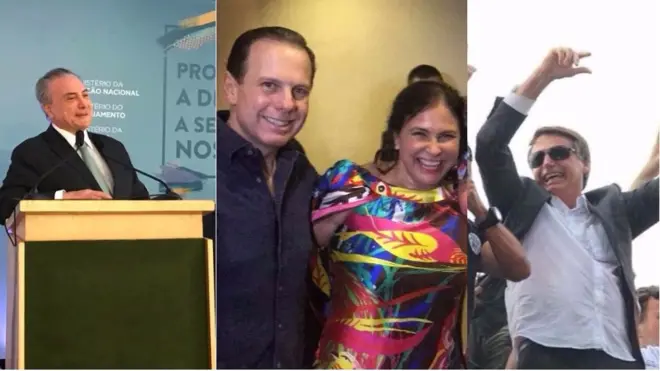 Temer, Doria (ao lado da cantora Fafáwin roletaBelém) e Bolsonaro aproveitam festa religiosa para exibir agenda positiva | Fotos: Divulgação