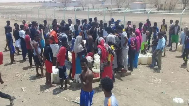 ማይ ደሊዩም ተኣኪቦም ዘለው ሰደተኛታት