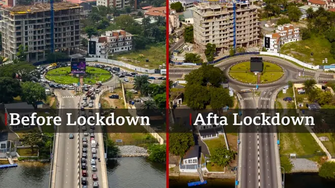 Nature before and after lockdown