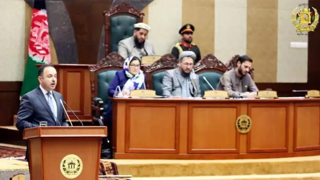 وزیر مالیه افغانستان طرح بودجه را به مجلس سنا ارائه کرد