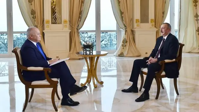 President Əliyevlə müsahibəni "Rossiya seqodnya" BİA-nın direktoru Dmitri Kiselyov edib