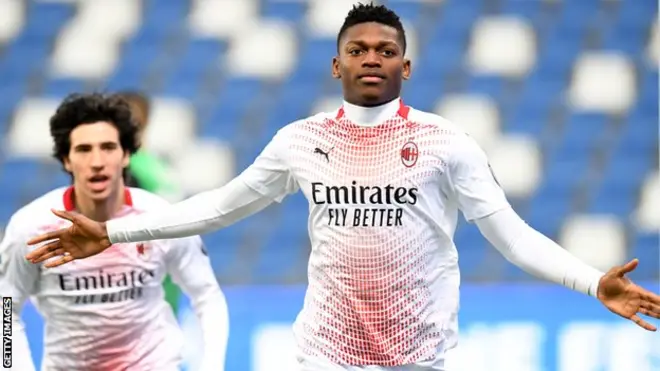 Rafael Leao record-breaking moment na im third Serie A goal for AC Milan dis season