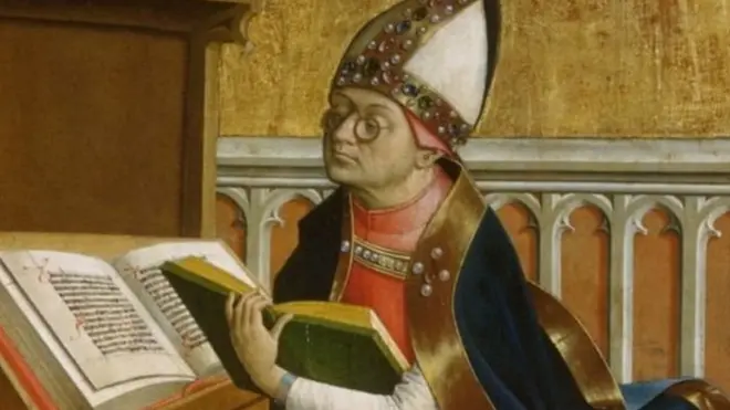 سینٹ آگسٹائن کی سنہ 1498 کی تصویر جس میں انھوں نے عینک پہن رکھی ہے