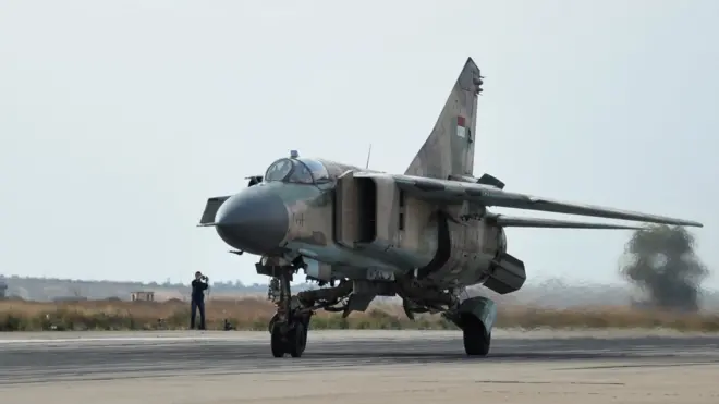 Модификации МиГ-23, состоящие на вооружении ВВС Сирии, используются для атаки наземных целей