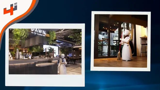 يعرفنا علي أوجانة على مقهى جديد تقدم فيه الروبوتات الخدمة للزبائن و يشغله عن بعد أشخاص من ذوي الإعاقات.